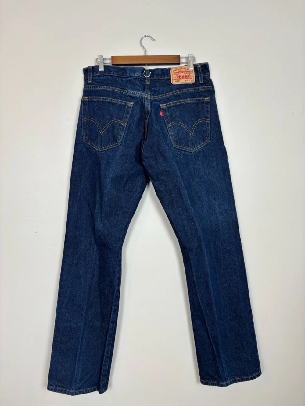 Vtg Levi's Jeans Mens 34X32 517 Bootcut Dark Wash Rigid Denim 05 Made in Mexico